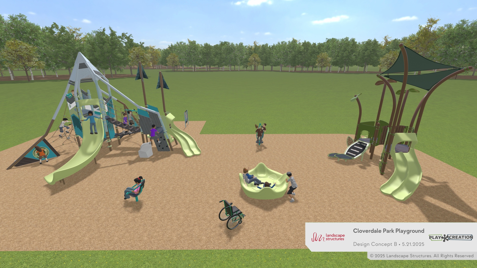 Option 1 for play equipment for Cloverdale Park
