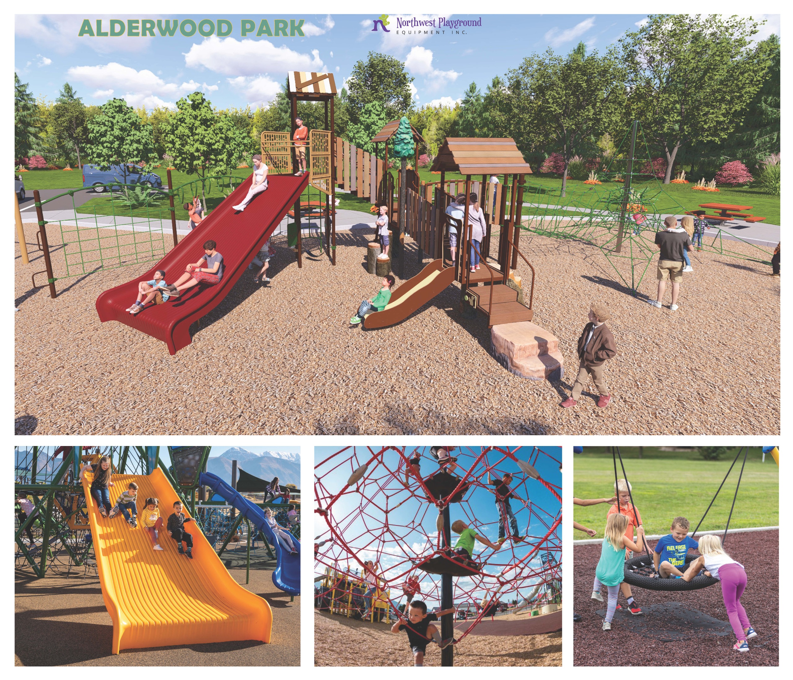 Option 1 for play equipment for Alderwood Park